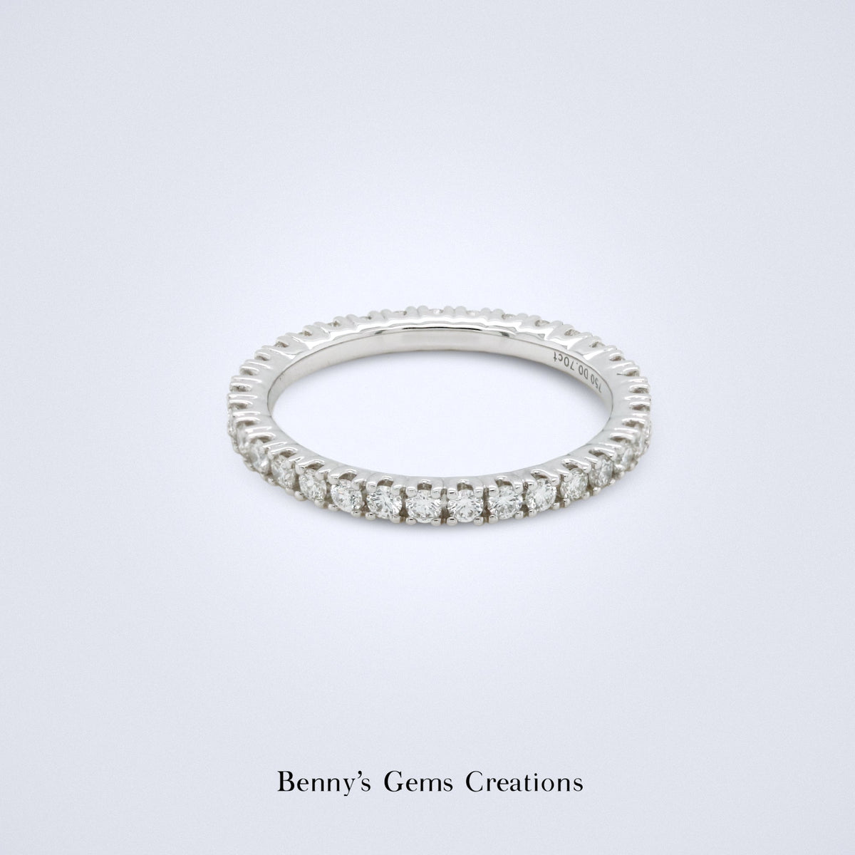 Simple Full Eternity Diamond Band - Benny's Gems Creations