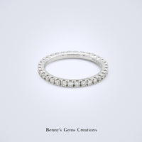 Simple Full Eternity Diamond Band - Benny's Gems Creations