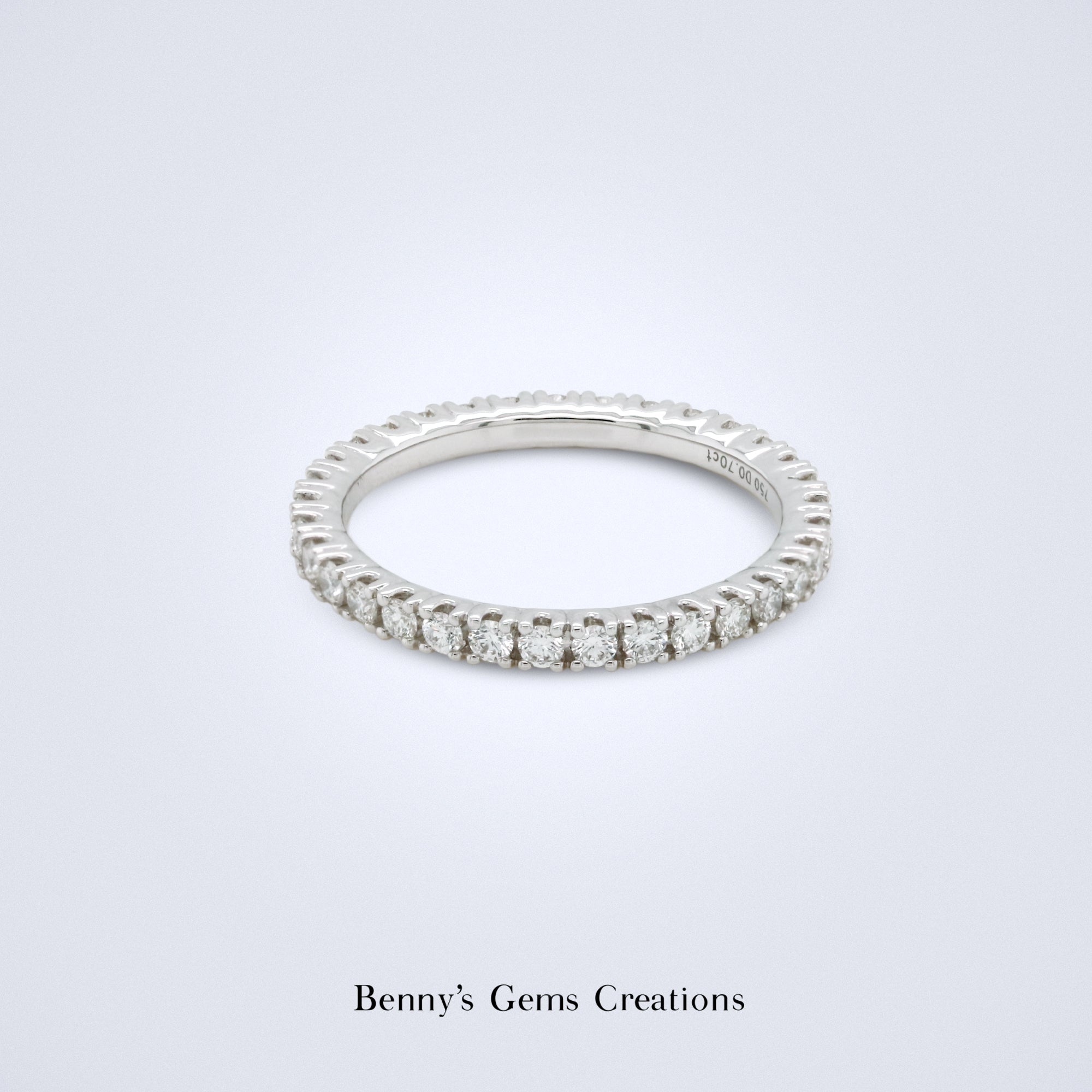 Simple Full Eternity Diamond Band - Benny's Gems Creations