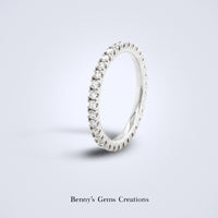 Simple Full Eternity Diamond Band - Benny's Gems Creations