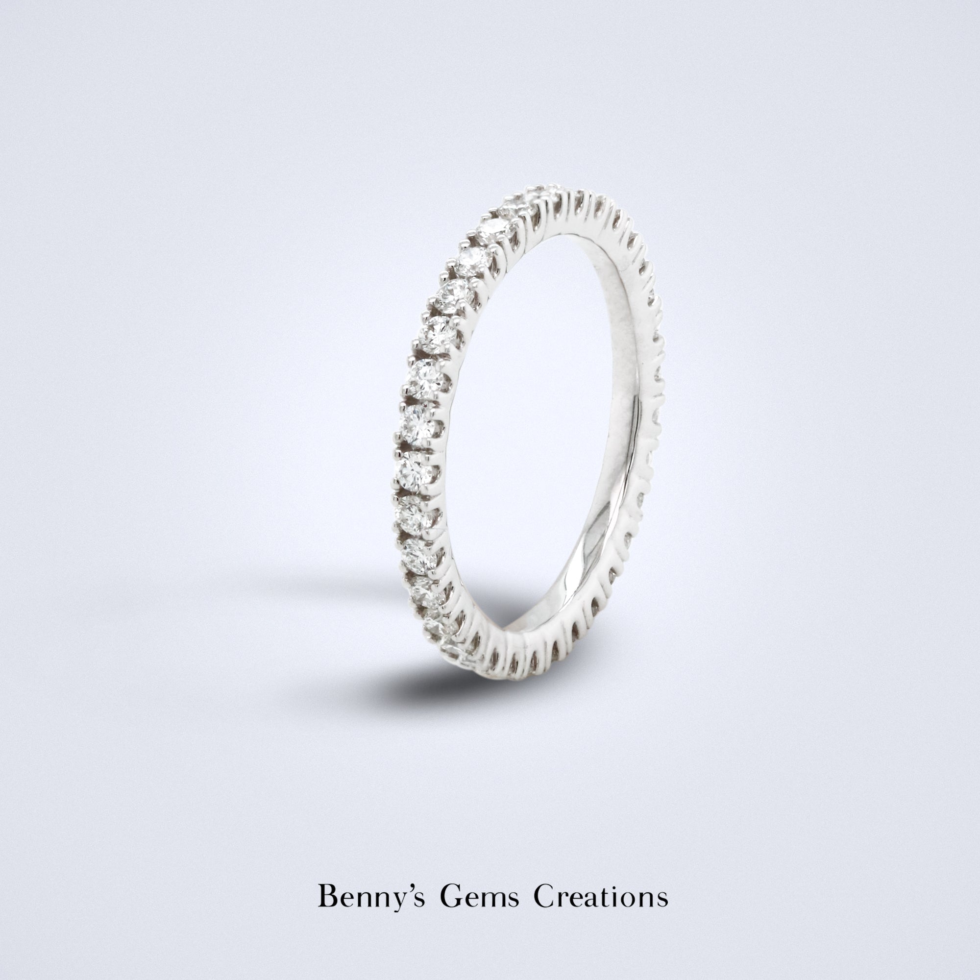 Simple Full Eternity Diamond Band - Benny's Gems Creations