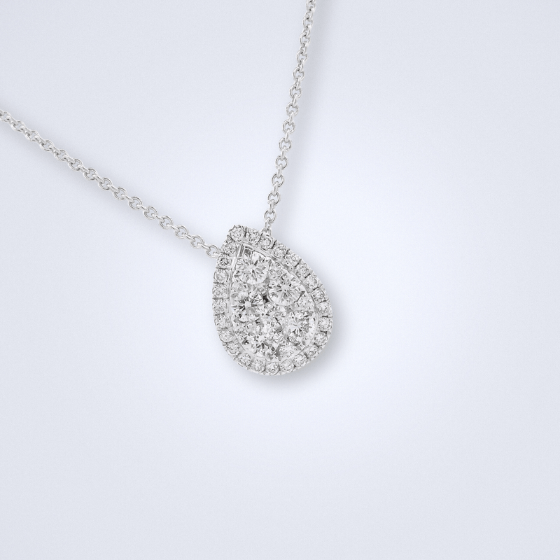 Simple Pear Shape Diamond Pendant - Benny's Gems Creations