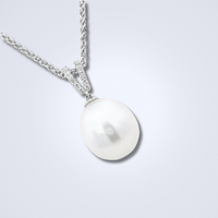 Simple White South Sea Pearl Pendant - Benny's Gems Creations