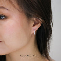 Small White Gold Diamond Hoop Earrings - Benny's Gems Creations