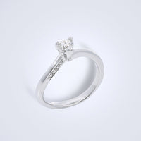 Solitare Twist Design Diamond Promise Ring - Benny's Gems Creations