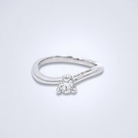 Solitare Twist Design Diamond Promise Ring - Benny's Gems Creations