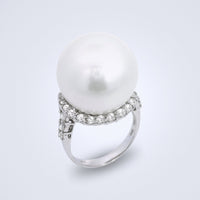 South Sea Pearl Diamond Ring - Benny's Gems Creations