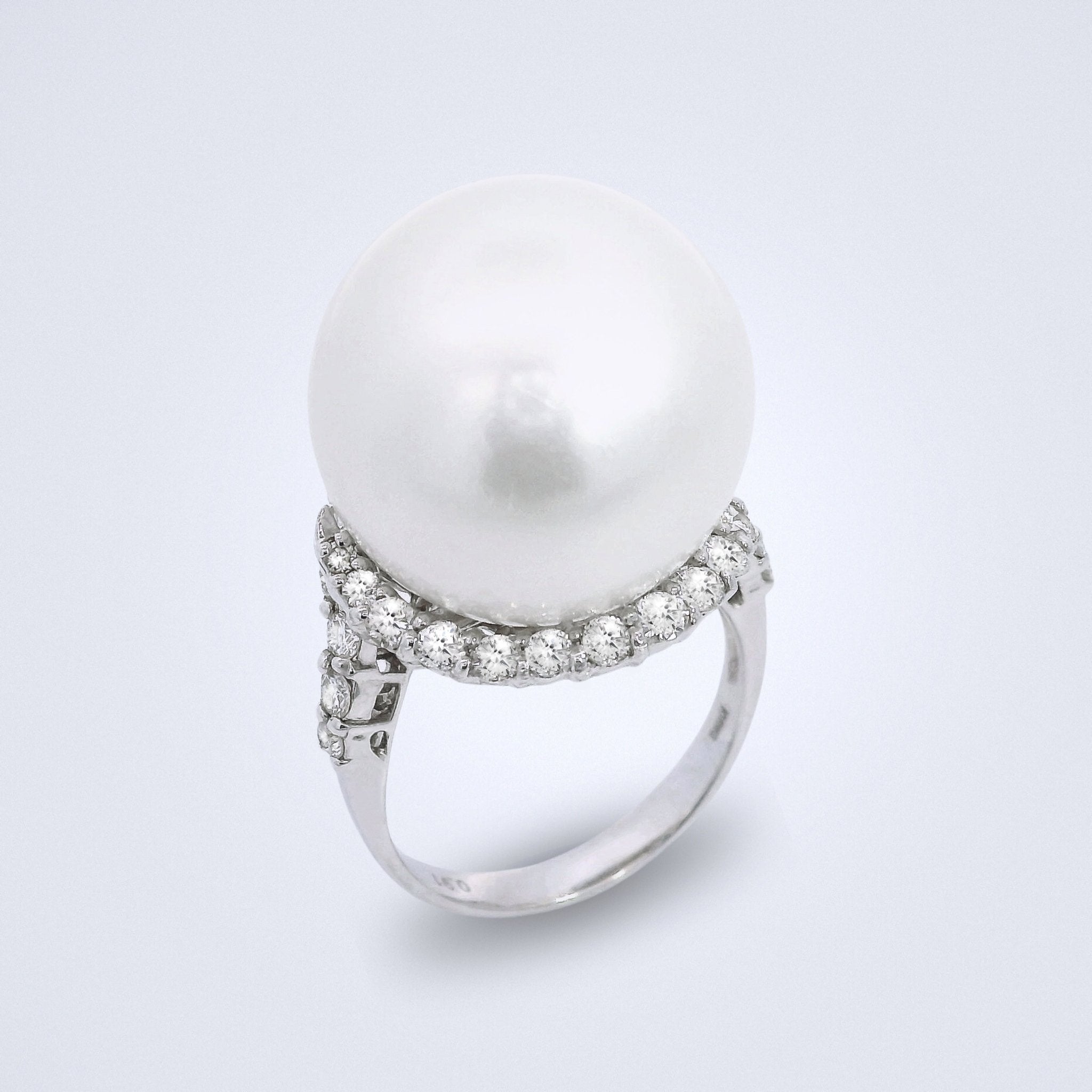 South Sea Pearl Diamond Ring - Benny's Gems Creations