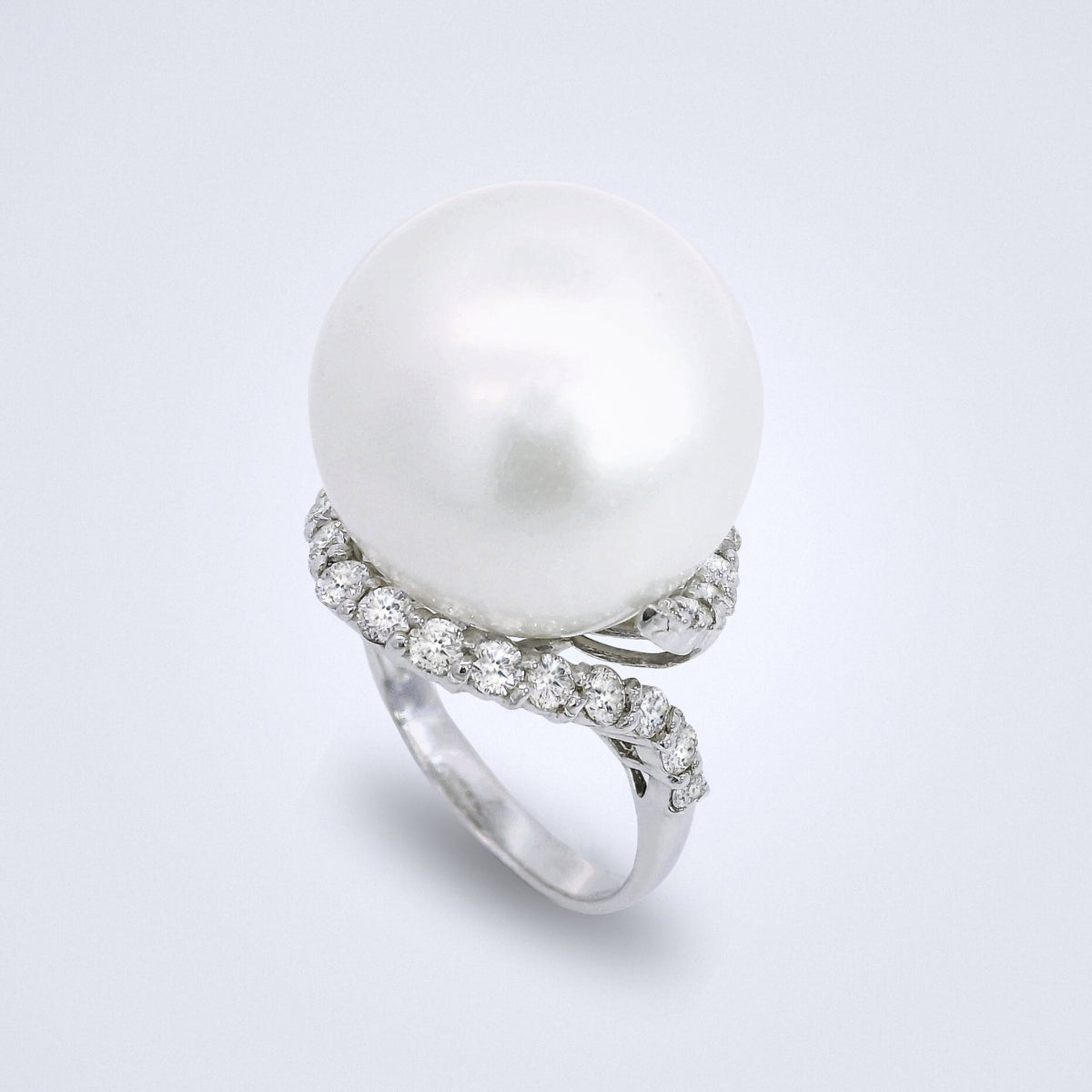 South Sea Pearl Diamond Ring - Benny's Gems Creations