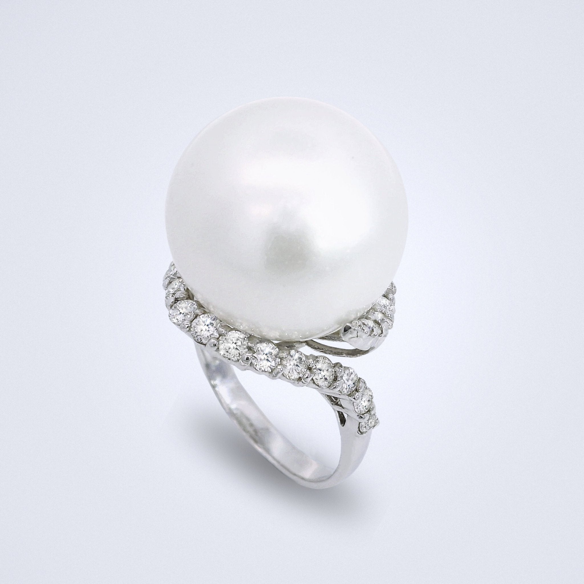 South Sea Pearl Diamond Ring - Benny's Gems Creations