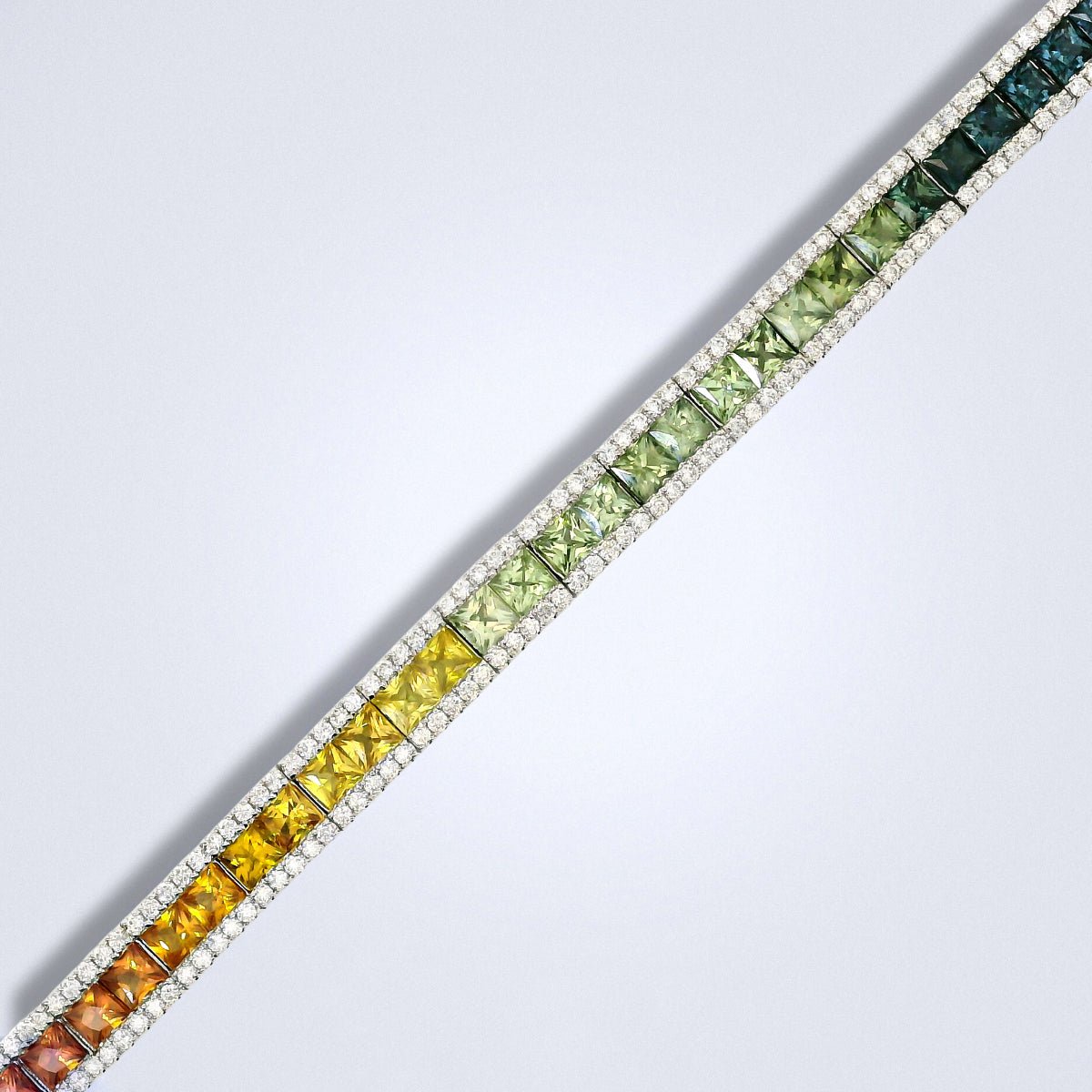 Sparkling Rainbow Sapphire Bracelet - Benny's Gems Creations