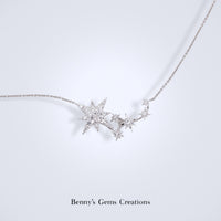 Sparkly Stars Diamond Necklace - Benny's Gems Creations