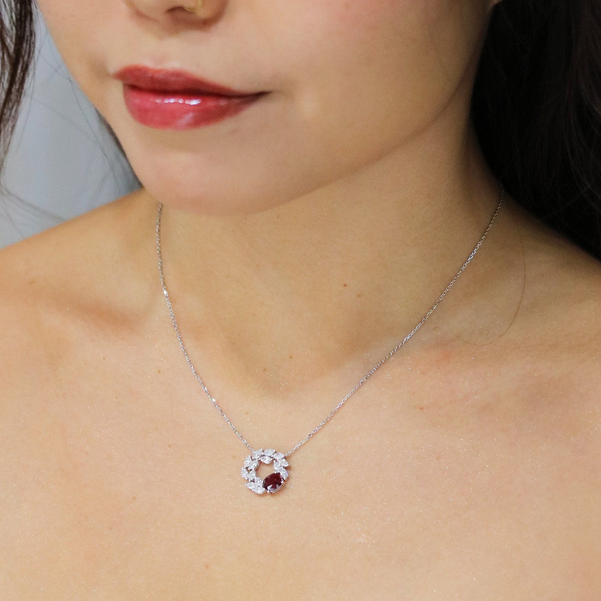 Spinel Candy Swirl Diamond Necklace - Benny's Gems Creations