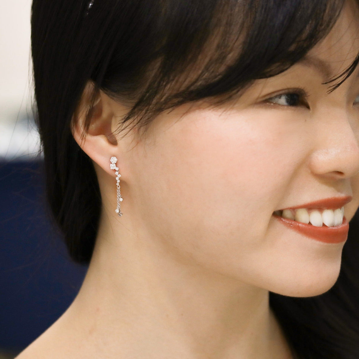 Star Trails Dangling Diamond Earrings - Benny's Gems Creations