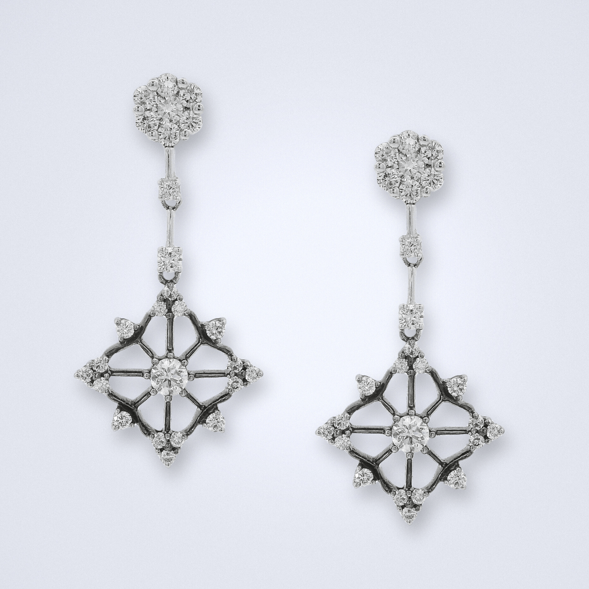 Starburst Diamond Earrings - Benny's Gems Creations
