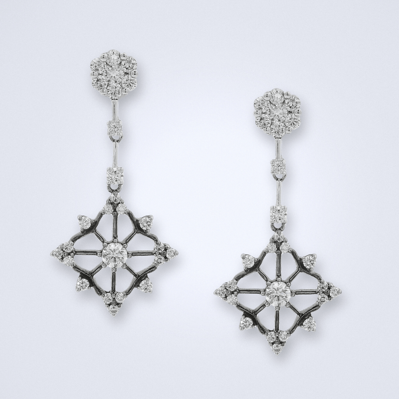 Starburst Diamond Earrings - Benny's Gems Creations