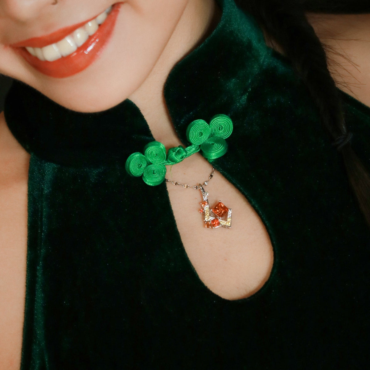 Starburst Mandarin Garnet Pendant - Benny's Gems Creations