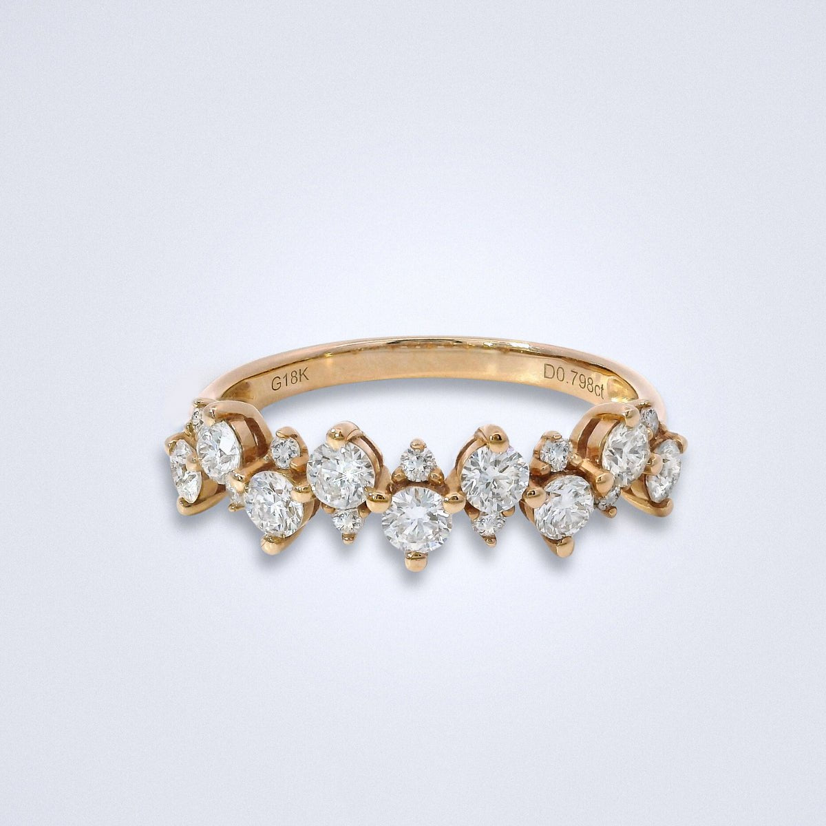 Starry Fairway Diamond Stack Ring - Benny's Gems Creations