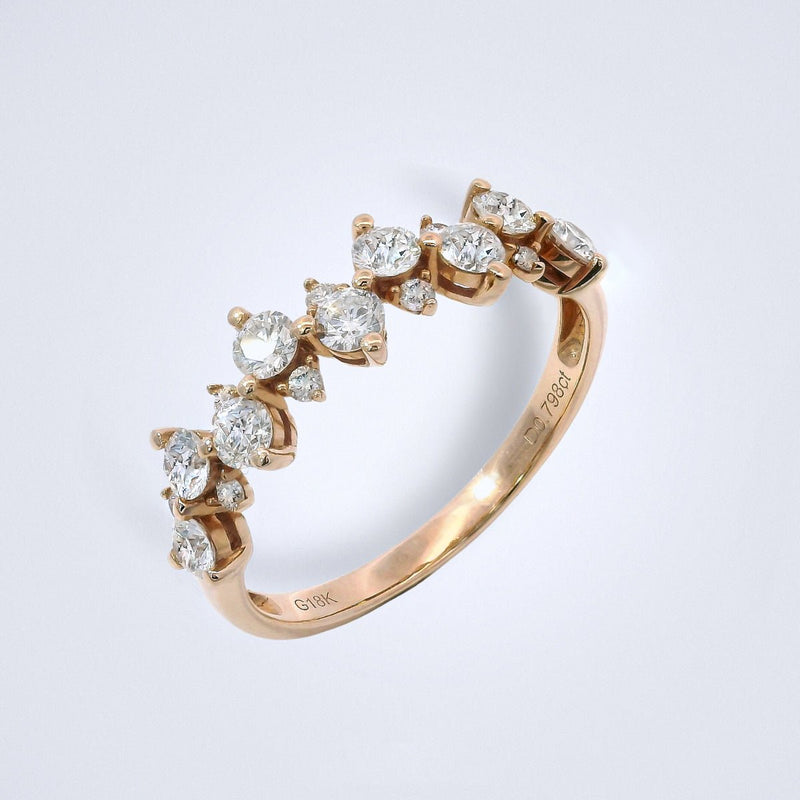 Starry Fairway Diamond Stack Ring - Benny's Gems Creations