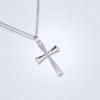 Strong White Gold Cross Pendant - Benny's Gems Creations
