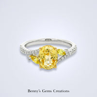 Sunlight Sapphire Diamond Ring - Benny's Gems Creations