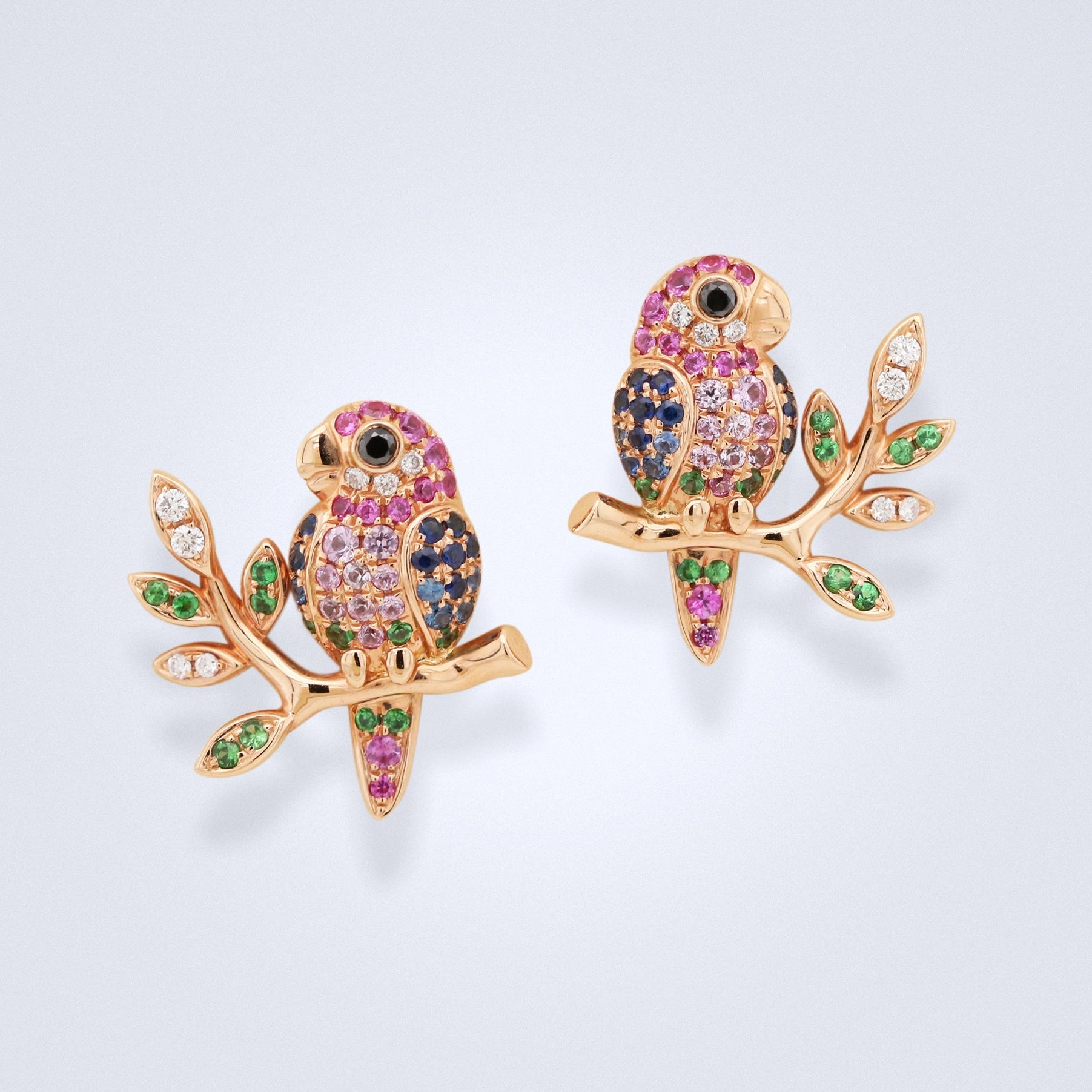 Sweet Cockatoo Sapphire Earrings - Benny's Gems Creations