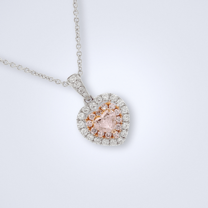 Sweet Pink Heart Diamond Pendant - Benny's Gems Creations