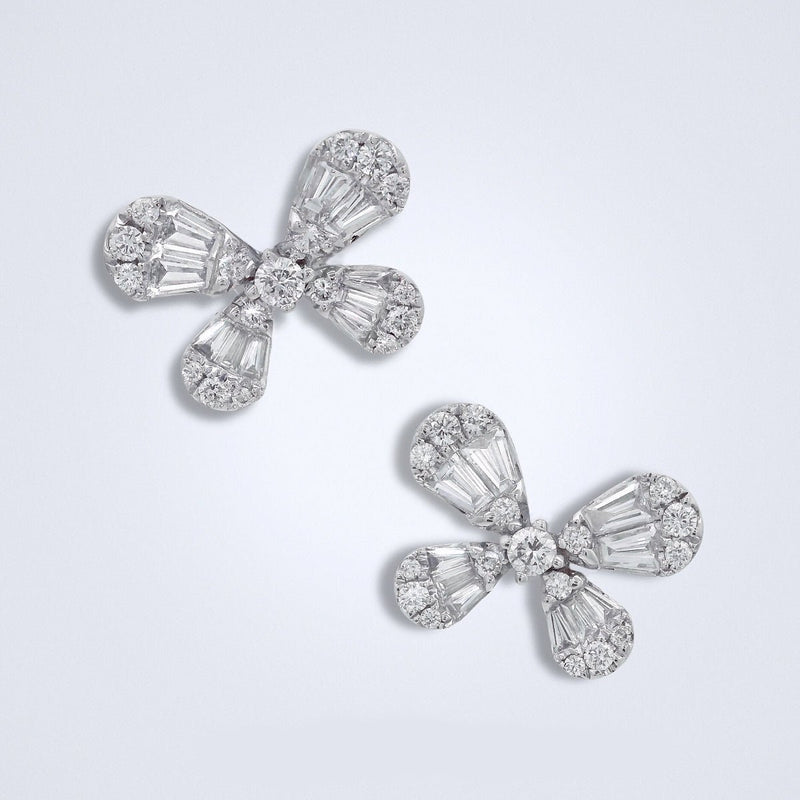 Sweet Ribbon Diamond Earrings - Benny's Gems Creations