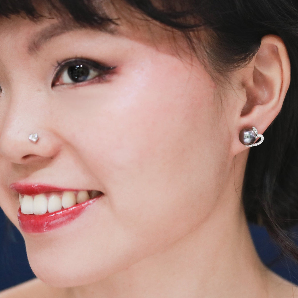 Sweet Tahiti Pearl Diamond Earrings - Benny's Gems Creations