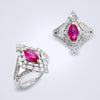 Platinum Ruby Diamond Ring