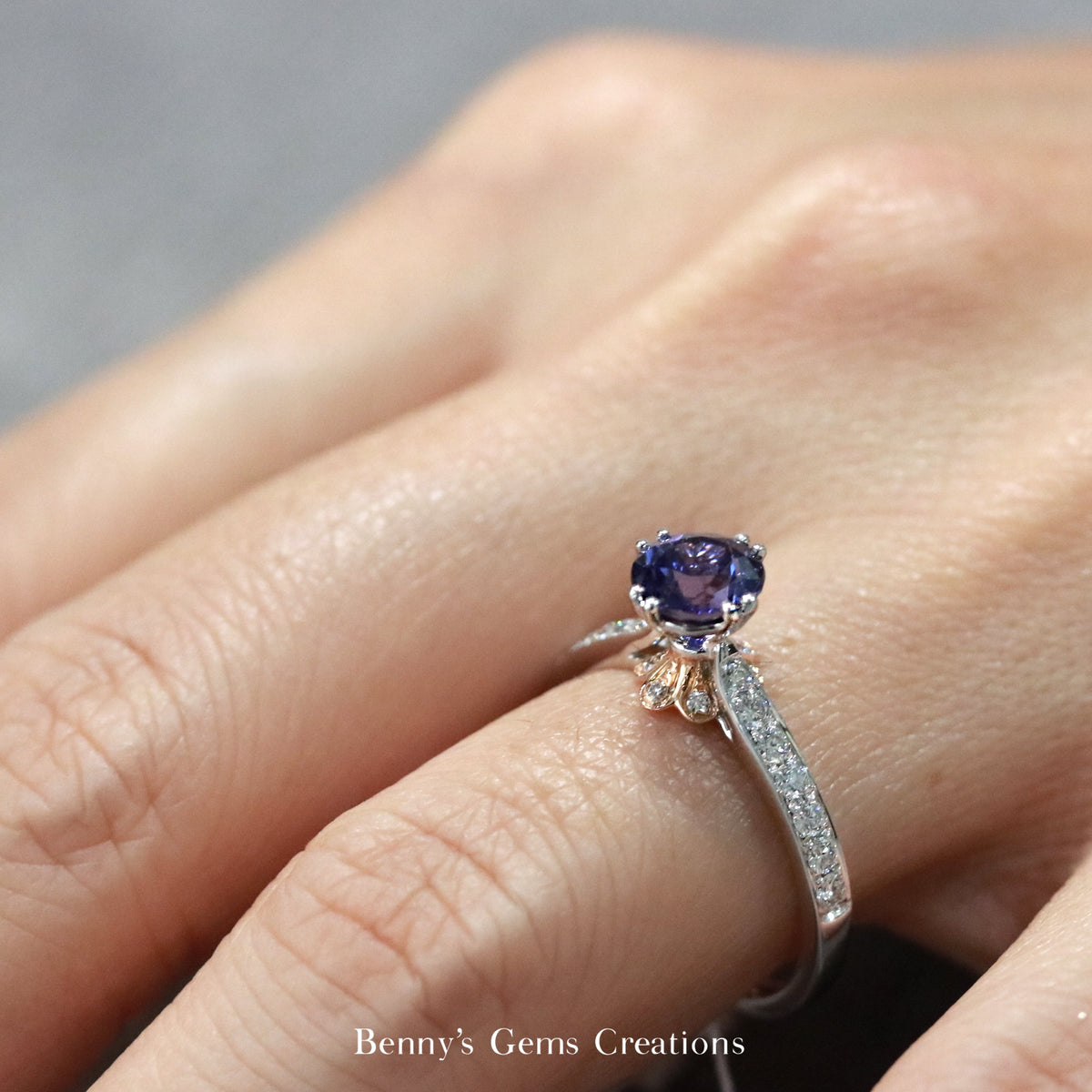 The Lavender Sapphire Ring - Benny's Gems Creations
