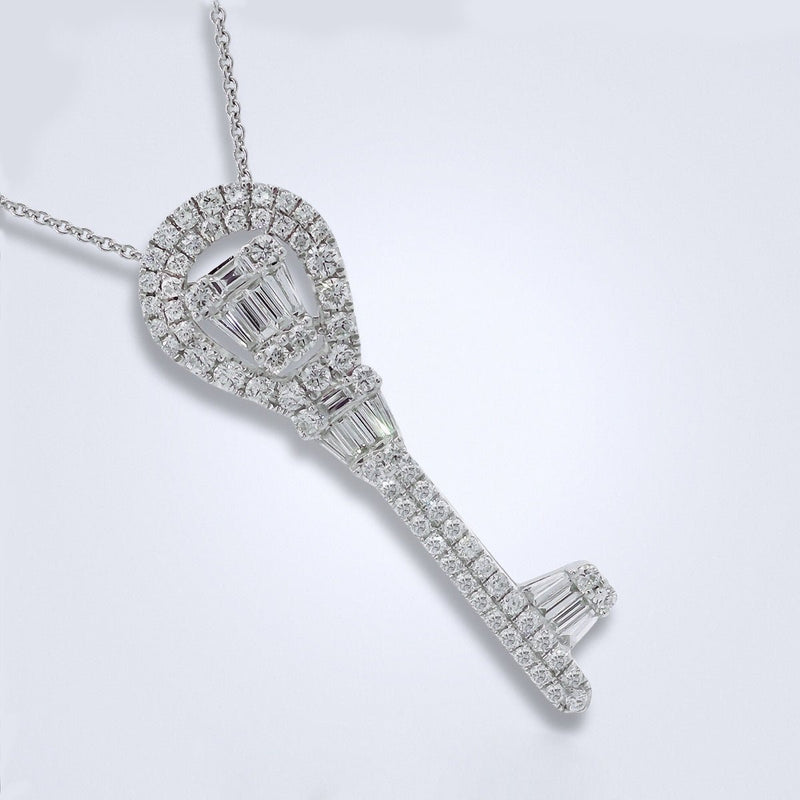 The Luxe Key Diamond Pendant - Benny's Gems Creations