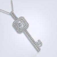 The Radiant Key Diamond Pendant - Benny's Gems Creations