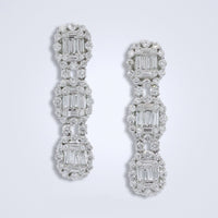Trinity Cascade Diamond Earrings - Benny's Gems Creations