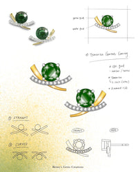 Tsavorite Crush Diamond Earrings - Benny's Gems Creations