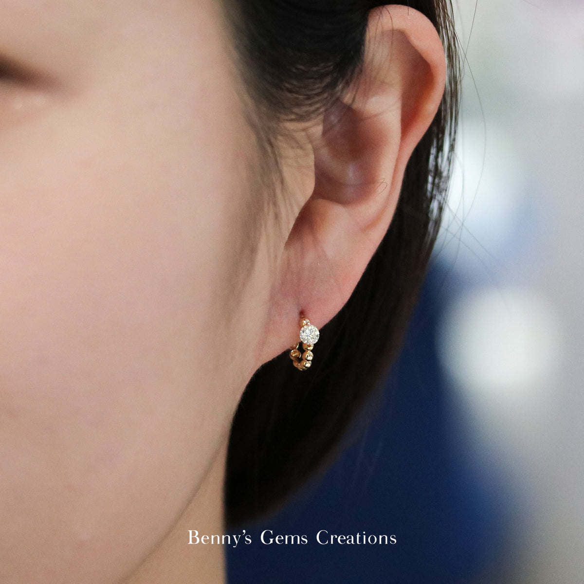 Twinkle Loop Diamond Earrings - Benny's Gems Creations