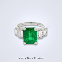 Verdant Elegance Emerald Ring - Benny's Gems Creations