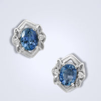 Vintage White Gold Sapphire Earrings - Benny's Gems Creations