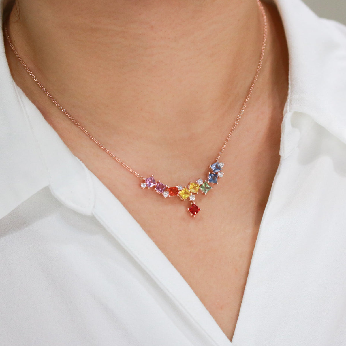 Vivid Harmony Sapphire Necklace - Benny's Gems Creations