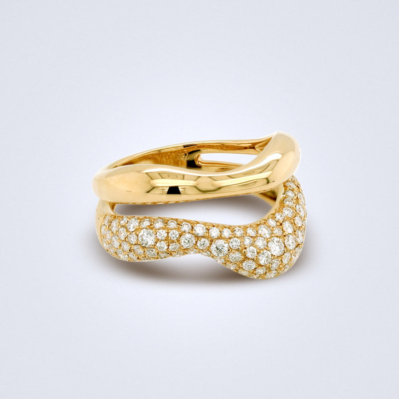 Wave Éclat Diamond Ring - Benny's Gems Creations