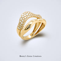 Wave Éclat Diamond Ring - Benny's Gems Creations