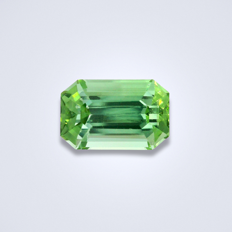 5.22CTS Octagon Step Bright Lime Green Tourmaline