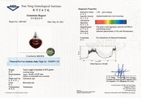 White Gold Brown Jade Diamond Pendant - Benny's Gems Creations