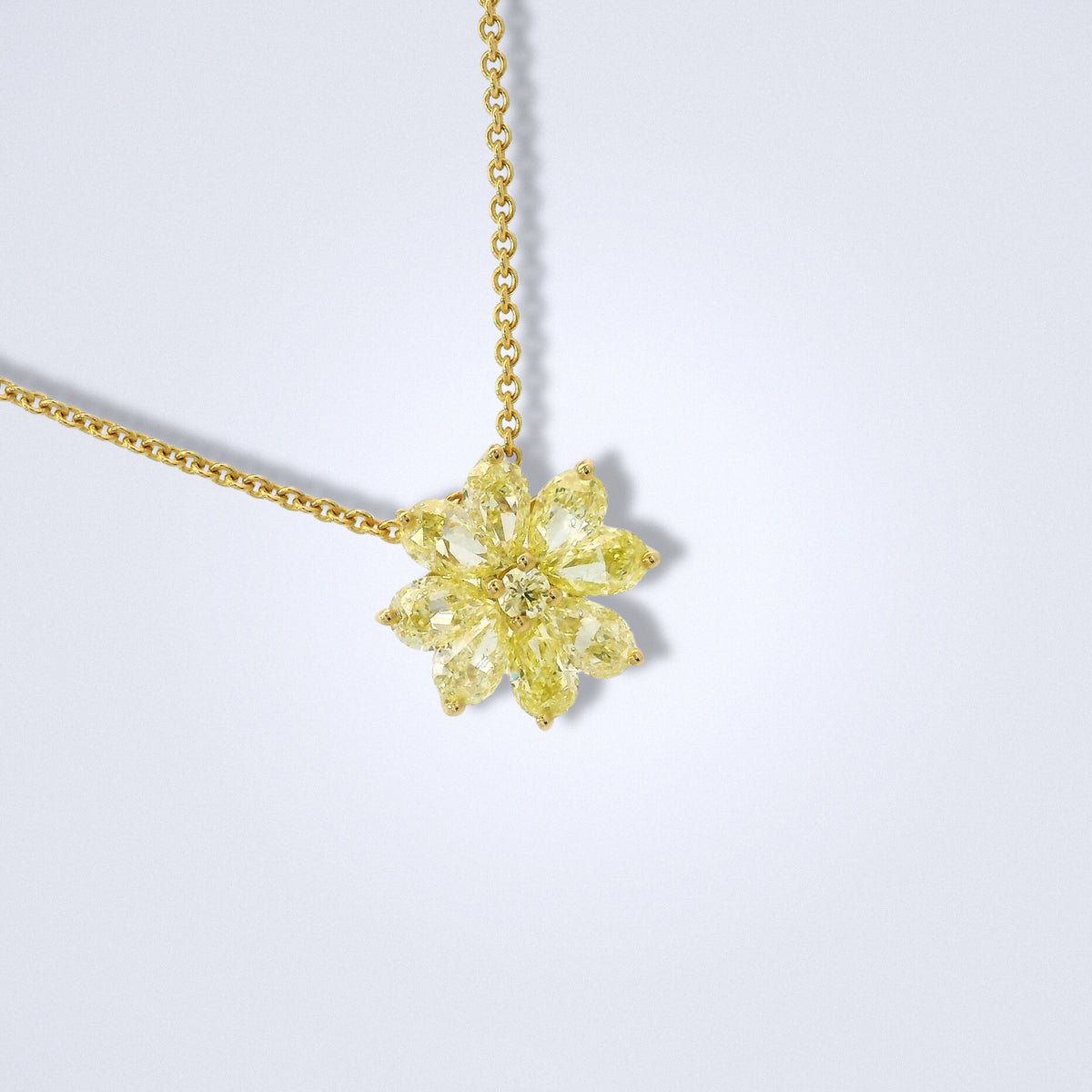 Yellow Blossom Diamond Pendant - Benny's Gems Creations