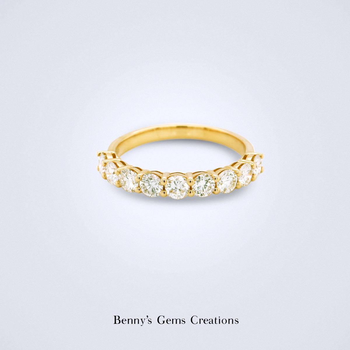 Yellow Gold Diamond Stack Ring - Benny's Gems Creations
