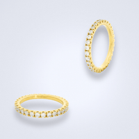Yellow Gold Eternity Diamond Ring - Benny's Gems Creations