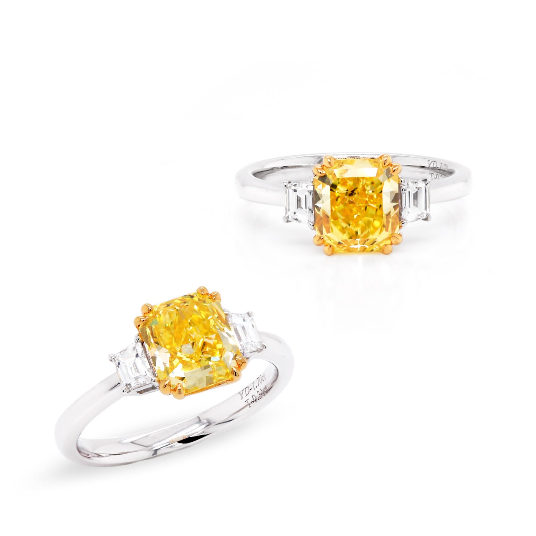 1.43 Carat Emerald Cut Fancy Vivid Yellow VVS2 Diamond, Diamond Engagement  Ring, Diamond Ring, GIA Diamond, 18k Gold - Etsy