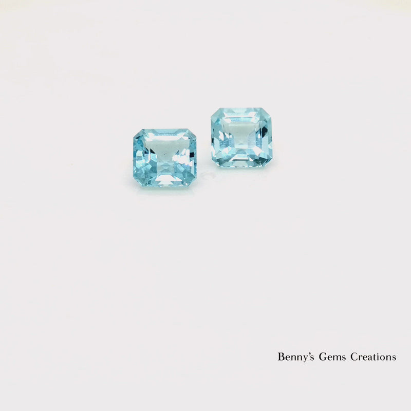 4.92CTS Aquamarine Pair