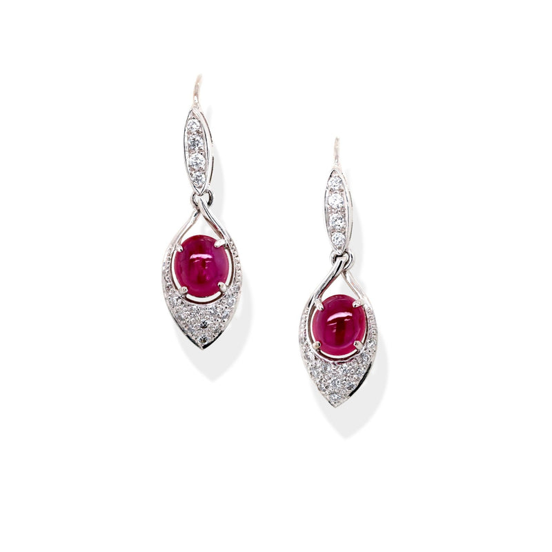 ruby diamond earrings