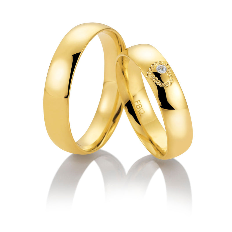 Yellow gold wedding band